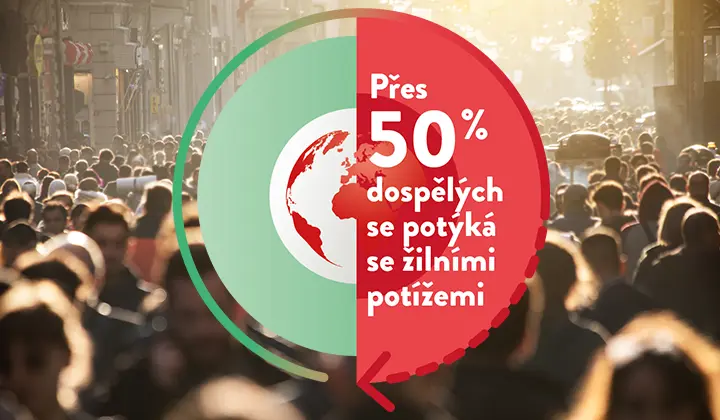 více než 50 % populace má žilní problémy